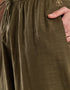 Harem pants with drawstring detail embroidery